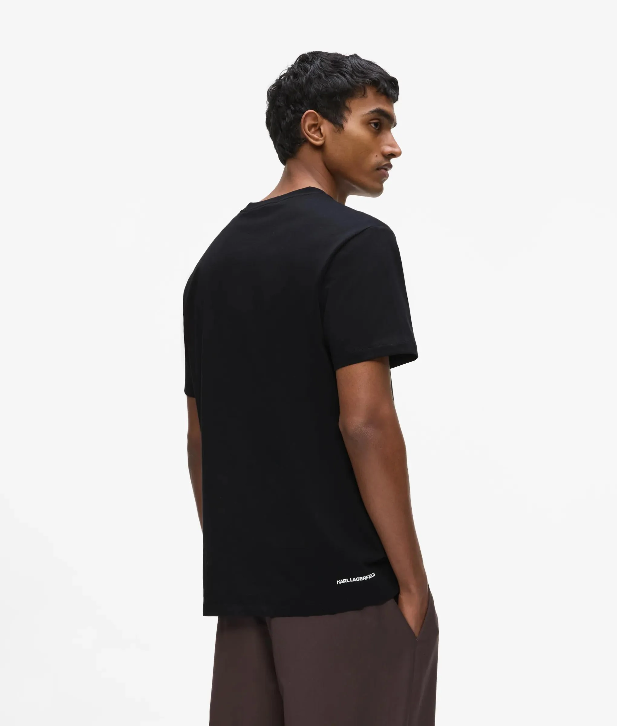 T-shirt col en V à logo