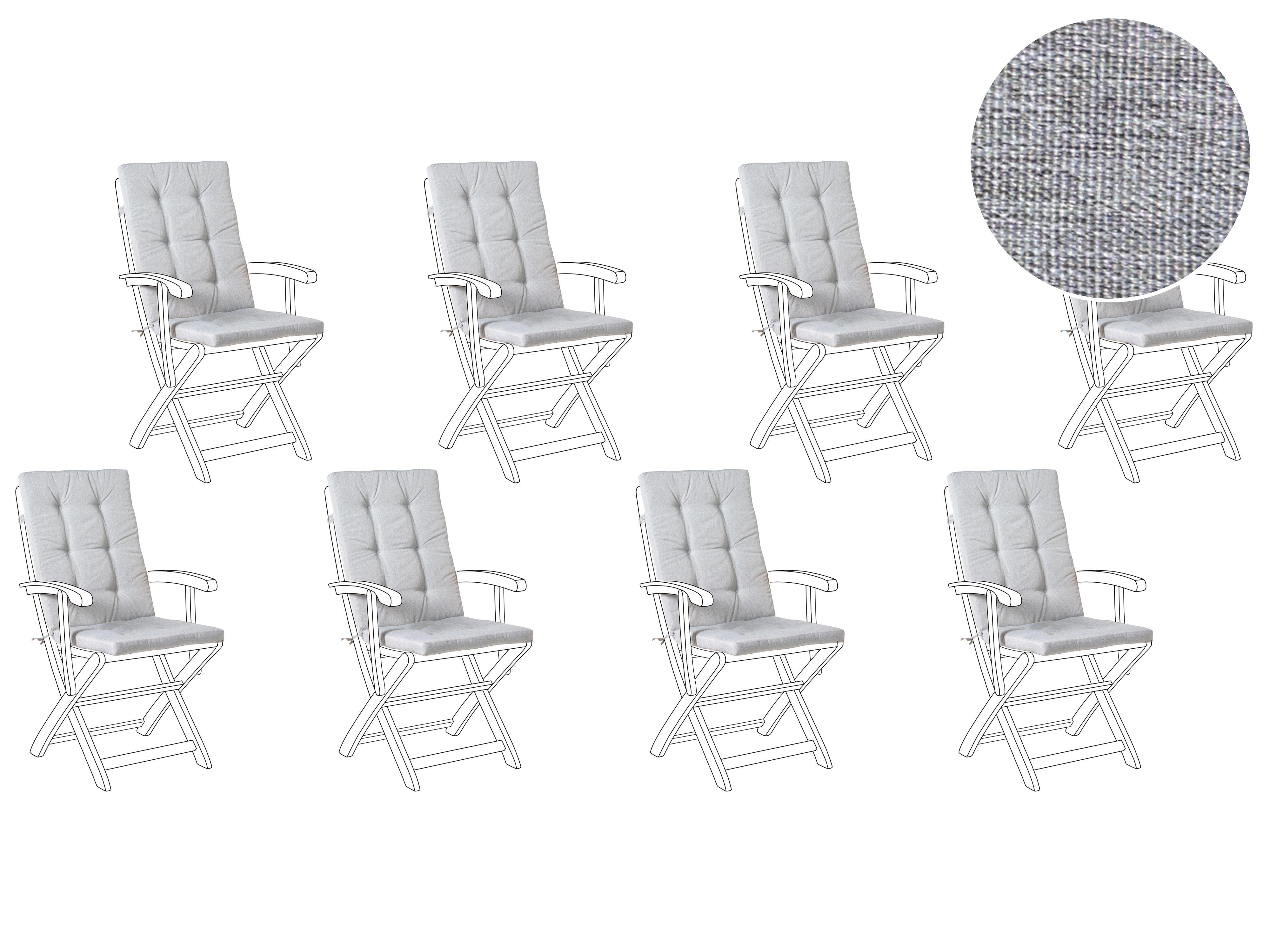 Set of 2 Back/Seat Cushions MAUI PREMIUM Grey Melange