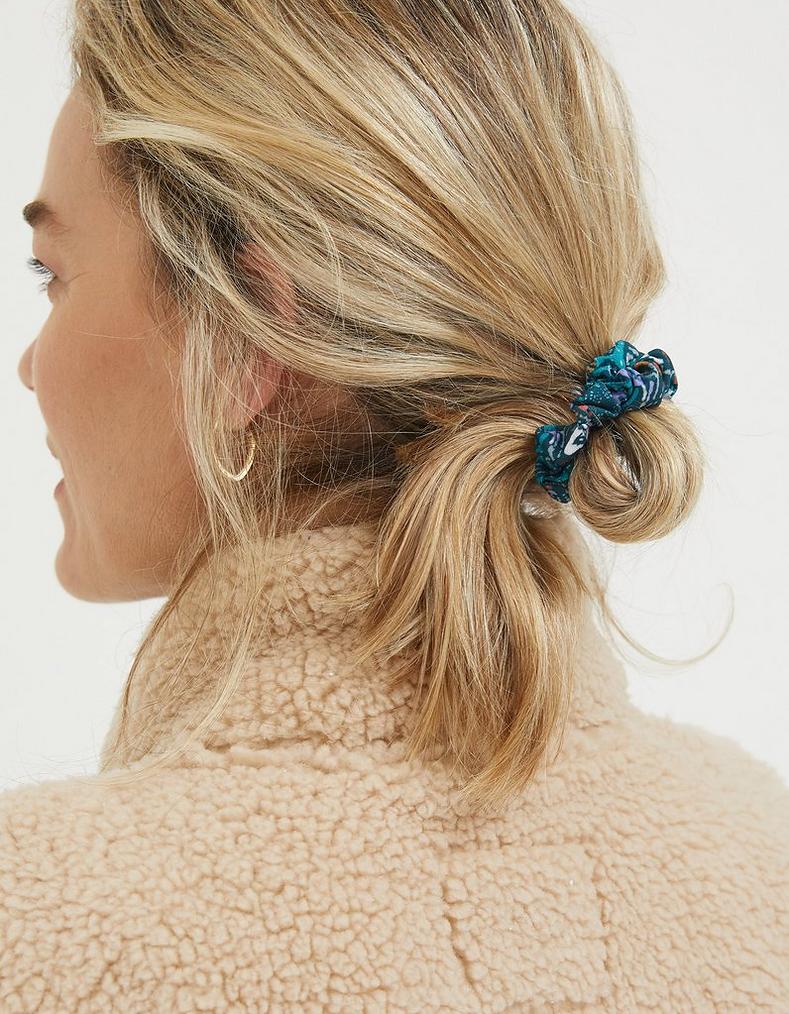 5 Pack Painted Paisley Scrunchies