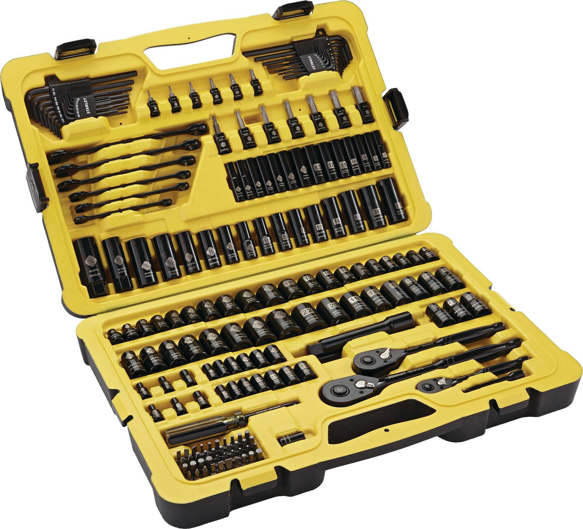Stanley Professional Grade Black Chrome Socket Set, 183-pc, SAE/Metric
