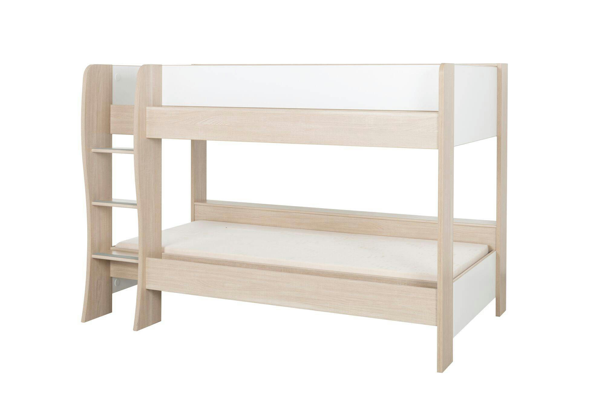 GWENAEL - Lits superposés et son tiroir effet bois 90x200cm