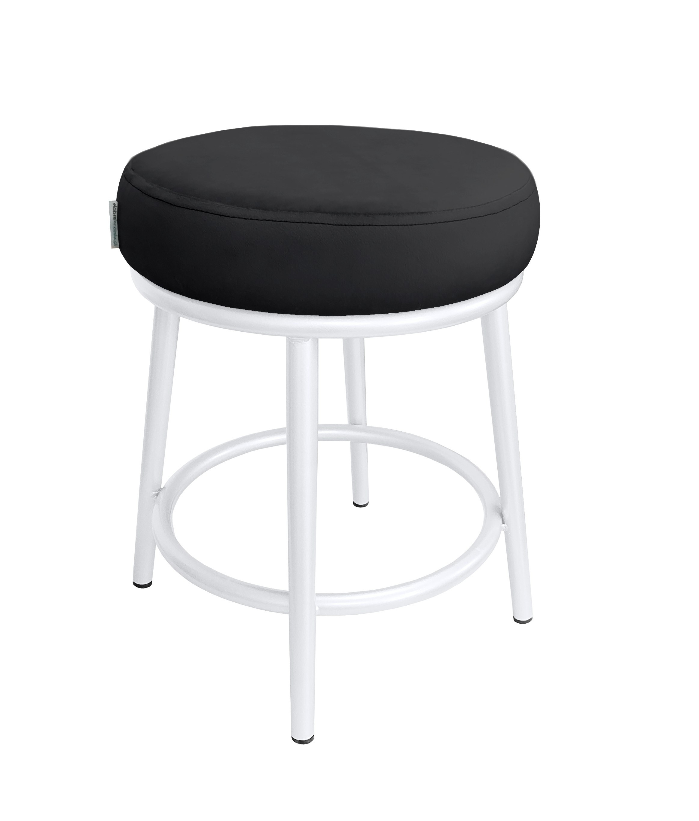 Taboret Ben tkanina Welur stelaż metalowy STOŁEK LOFT
