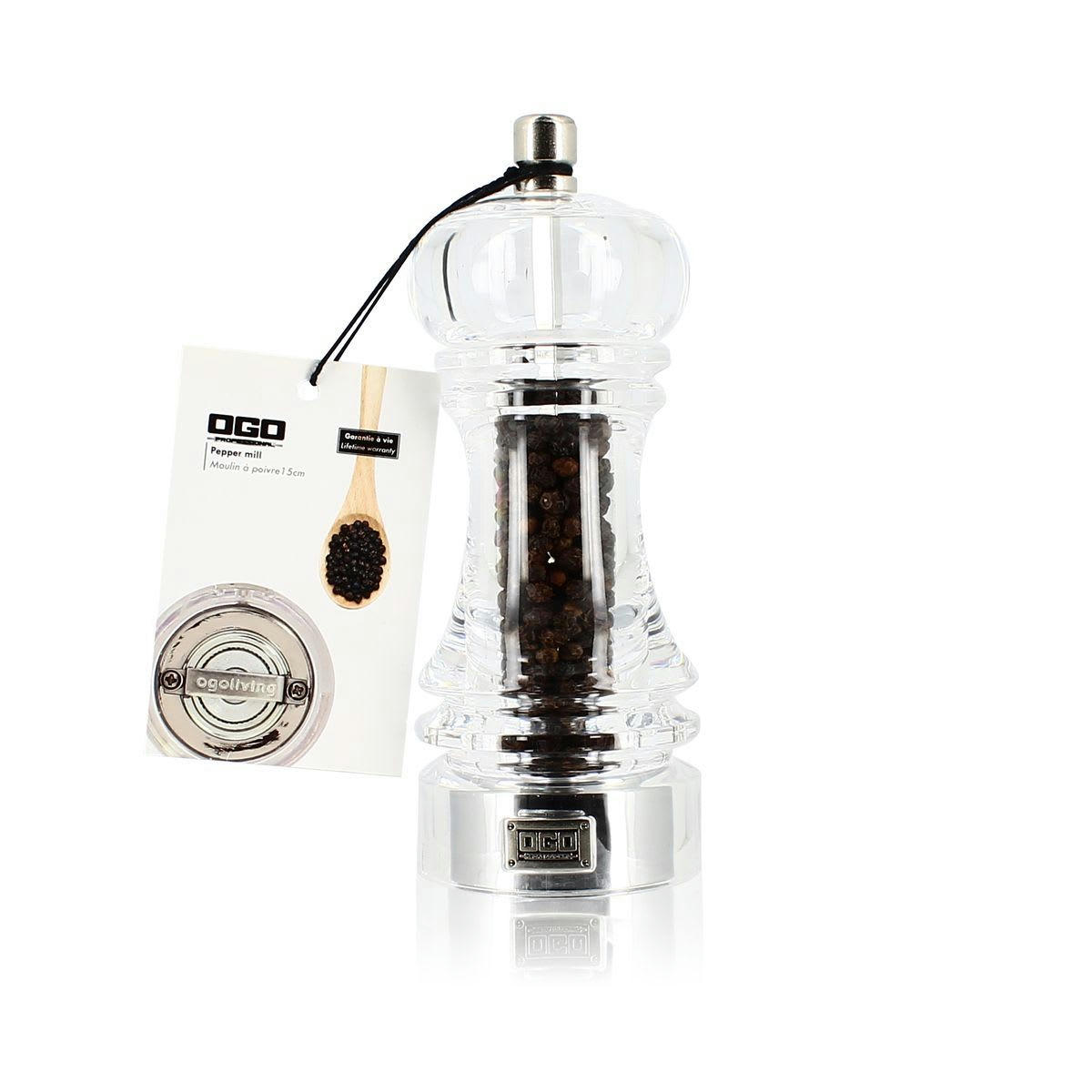 AZEL - Moulin à poivre en acrylique 15cm