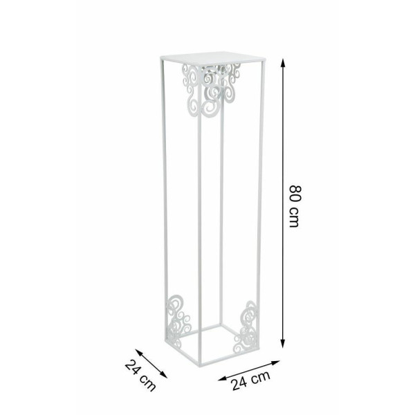 Nowoczesny stojący kwietnik 80cm biały LOFT