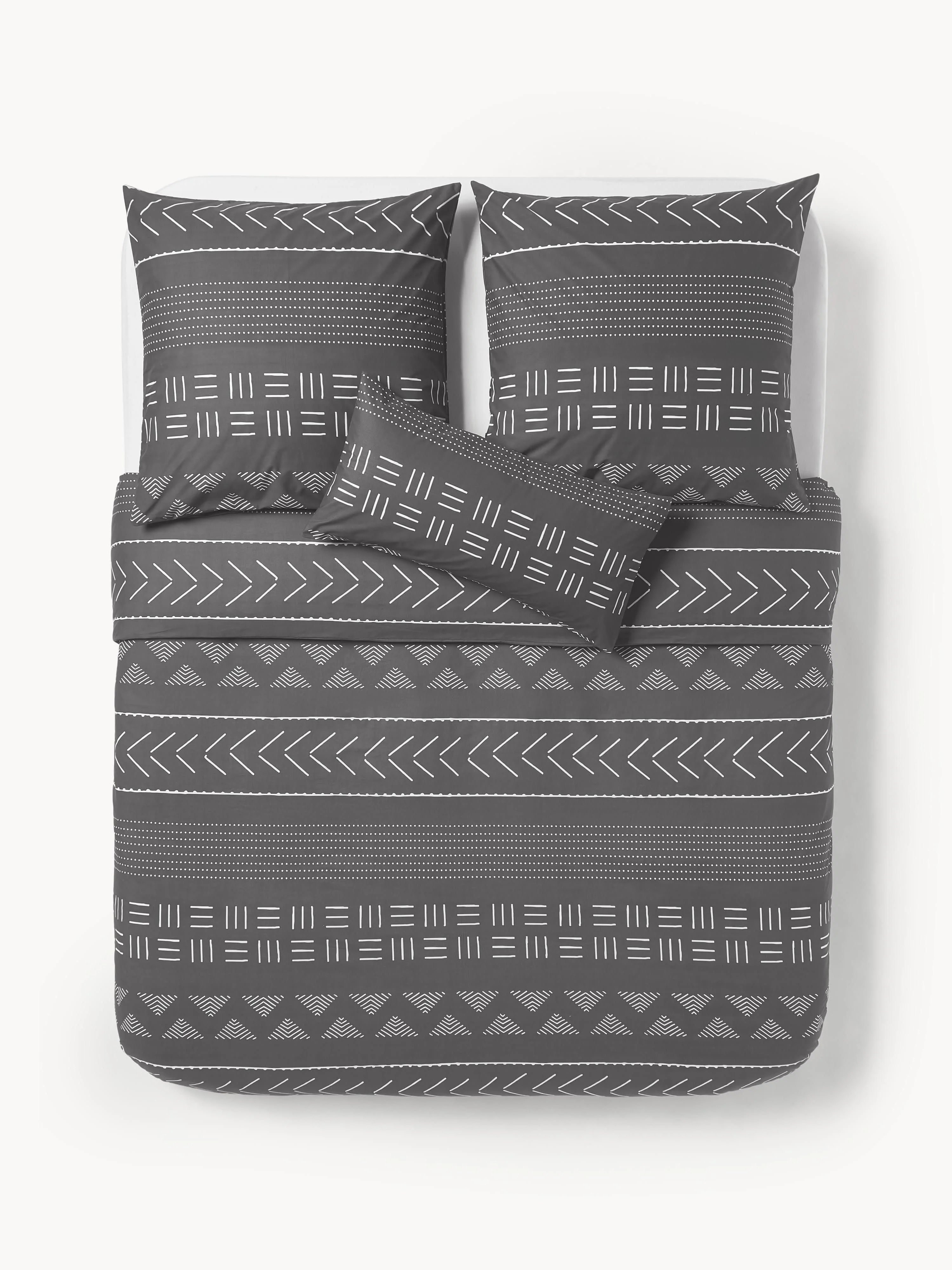 Baumwollperkal-Bettdeckenbezug Kohana mit Boho-Muster