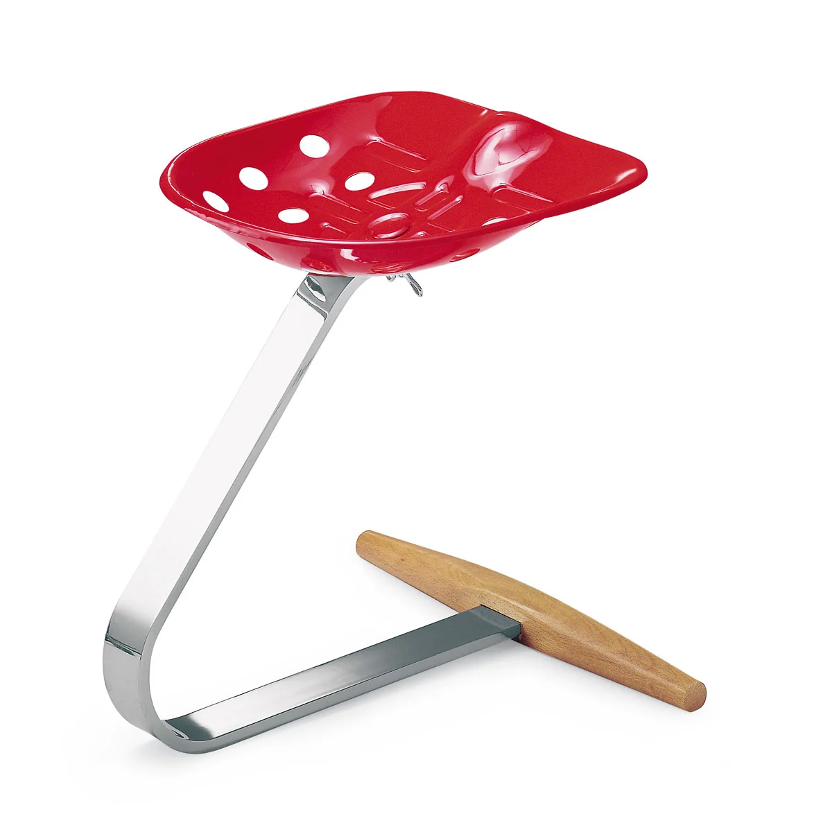 Zanotta - Mezzadro Hocker, rot