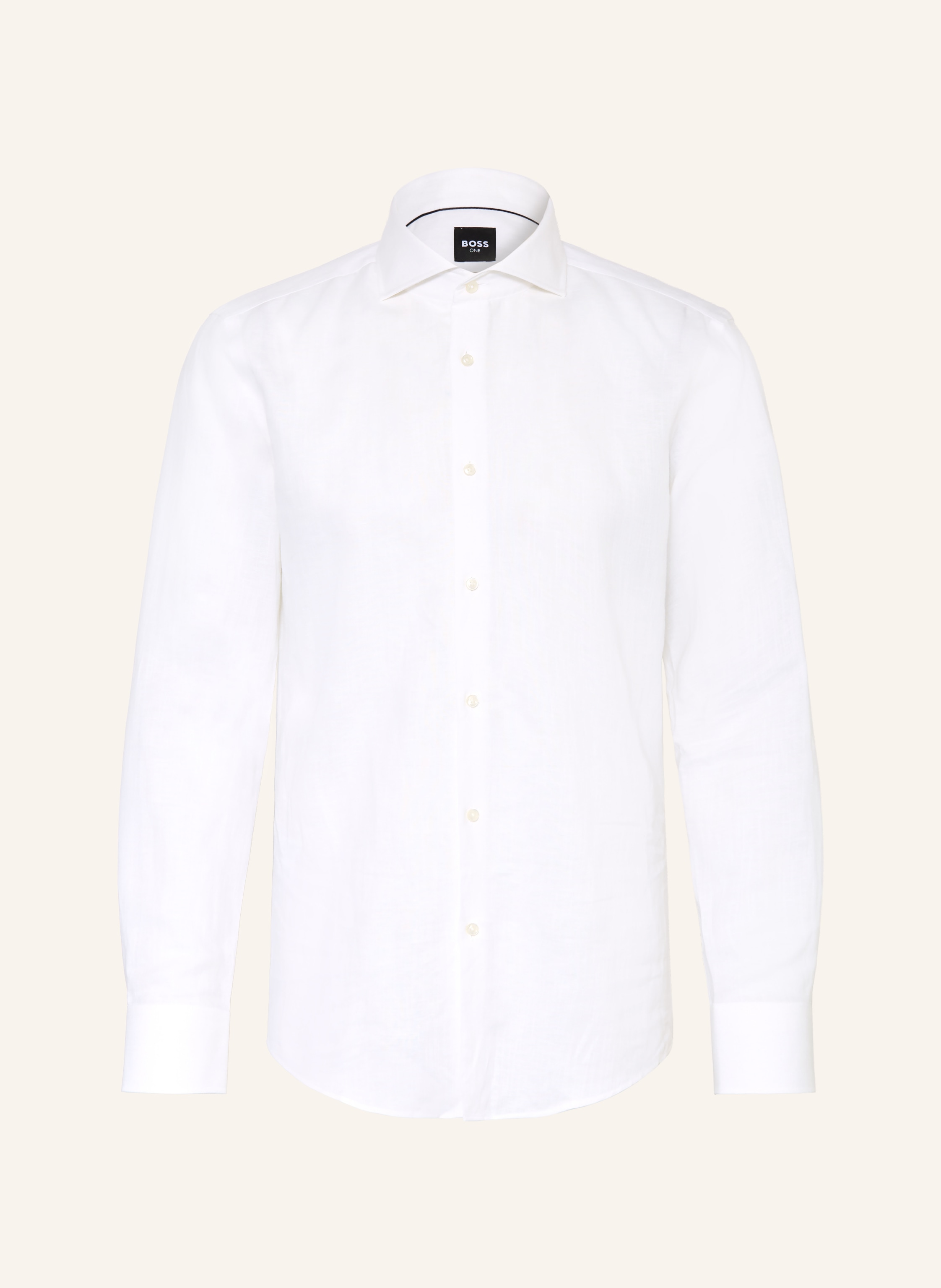 BOSS Hemd HANK Slim Fit mit Leinen