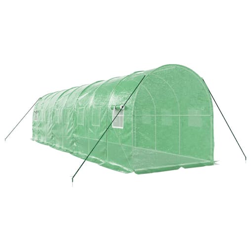 NNEVL Greenhouse with Steel Frame Green 16 m&sup2; 8x2x2 m