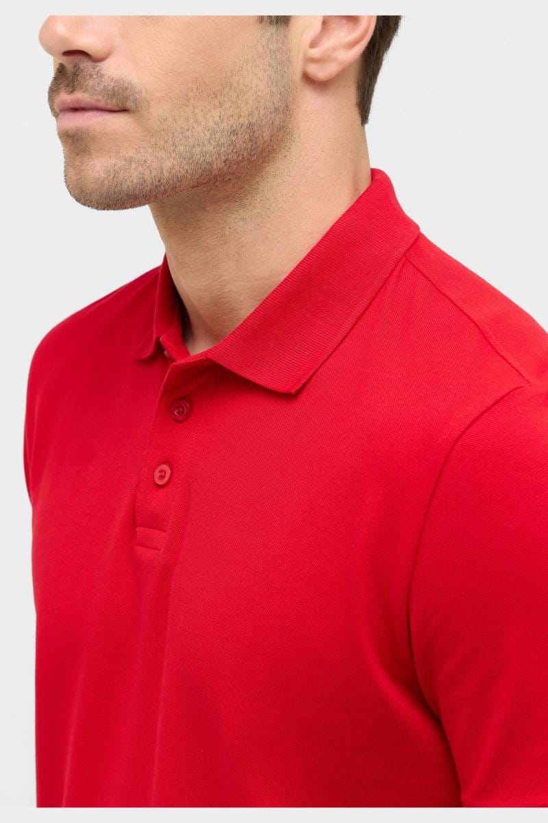 ETERNA Regular Fit Poloshirt rot, Einfarbig