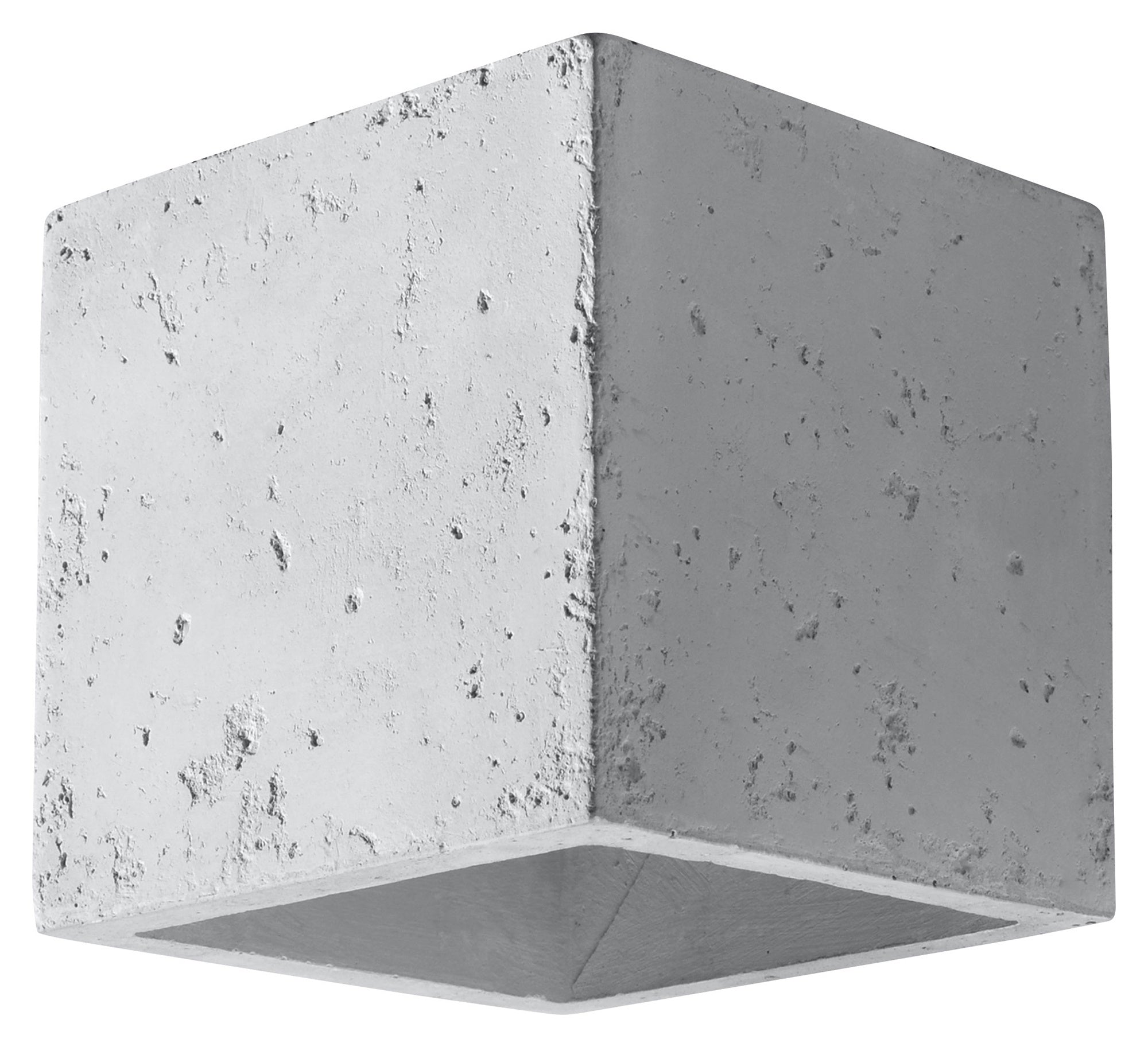 Sollux wandlamp Quad - 1 lichts - 12 x 10  cm - grijs