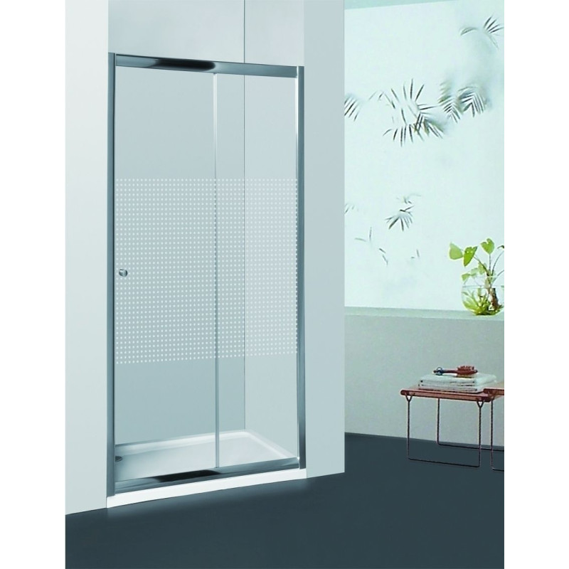 Porte de douche coulissante extensible à carreaux Priva 116 - 121 cm ALLIBERT
