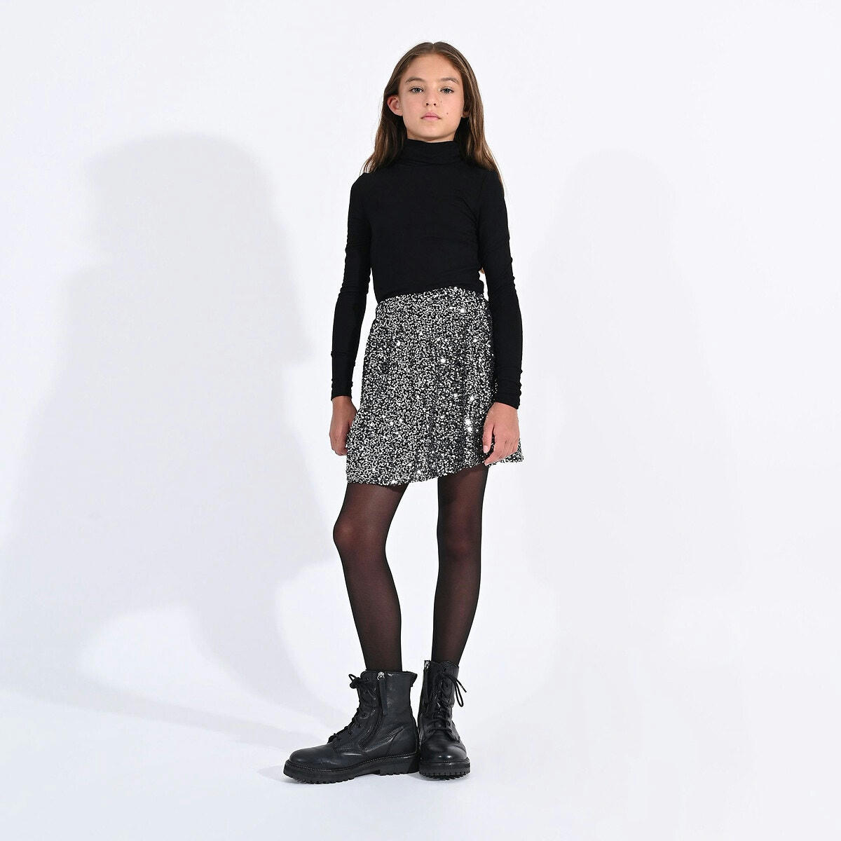 Jupe courte à sequins