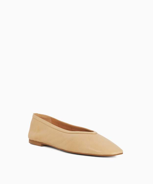 Hetta Camel - Leather Ballet Flats