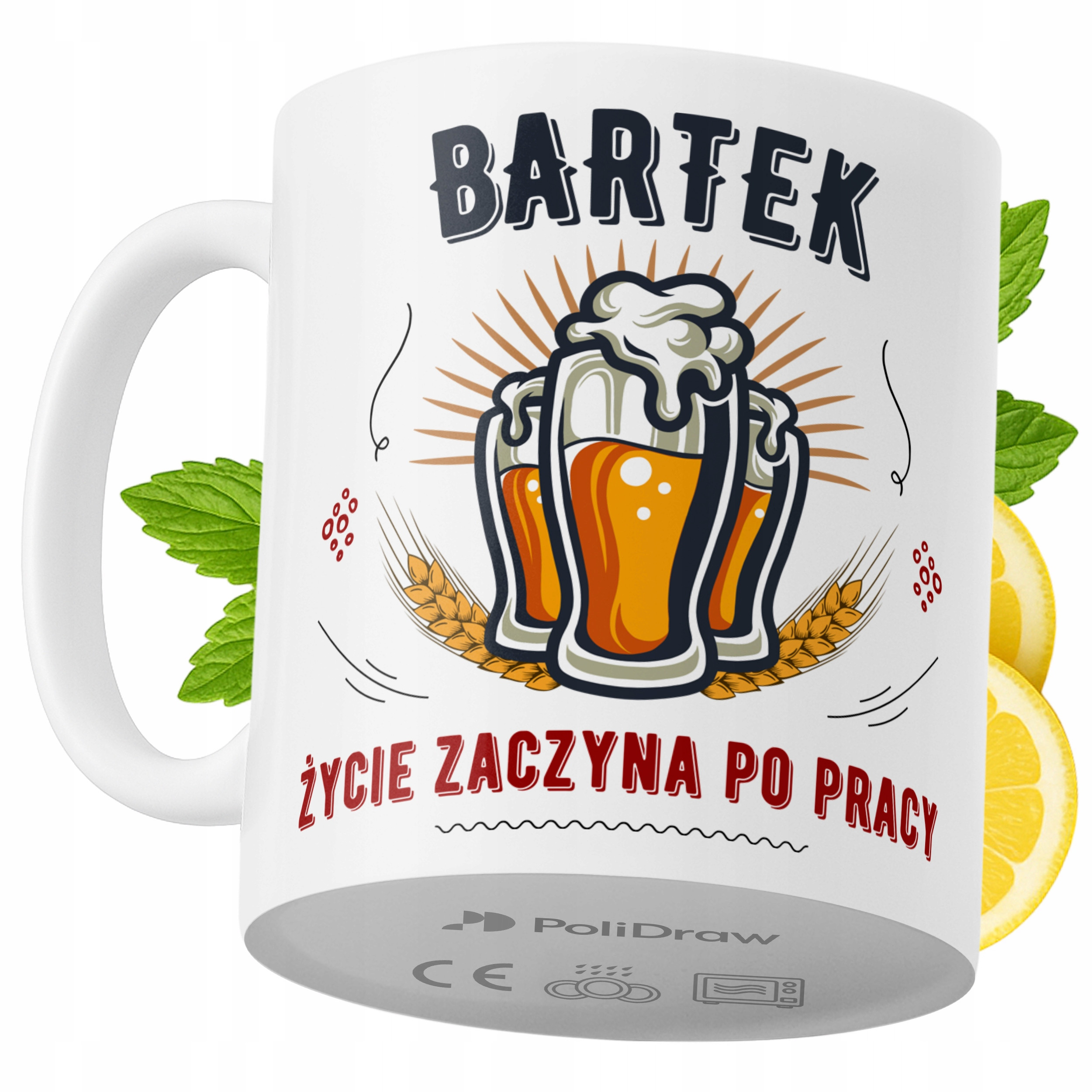 Kubek Dla Bartka na Prezent z Nadrukiem ze Zdjęciem 330 ml PoliDraw