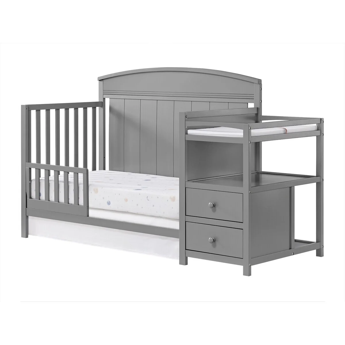 Oxford Baby Pearson Crib and Changer Combo - Dove Gray