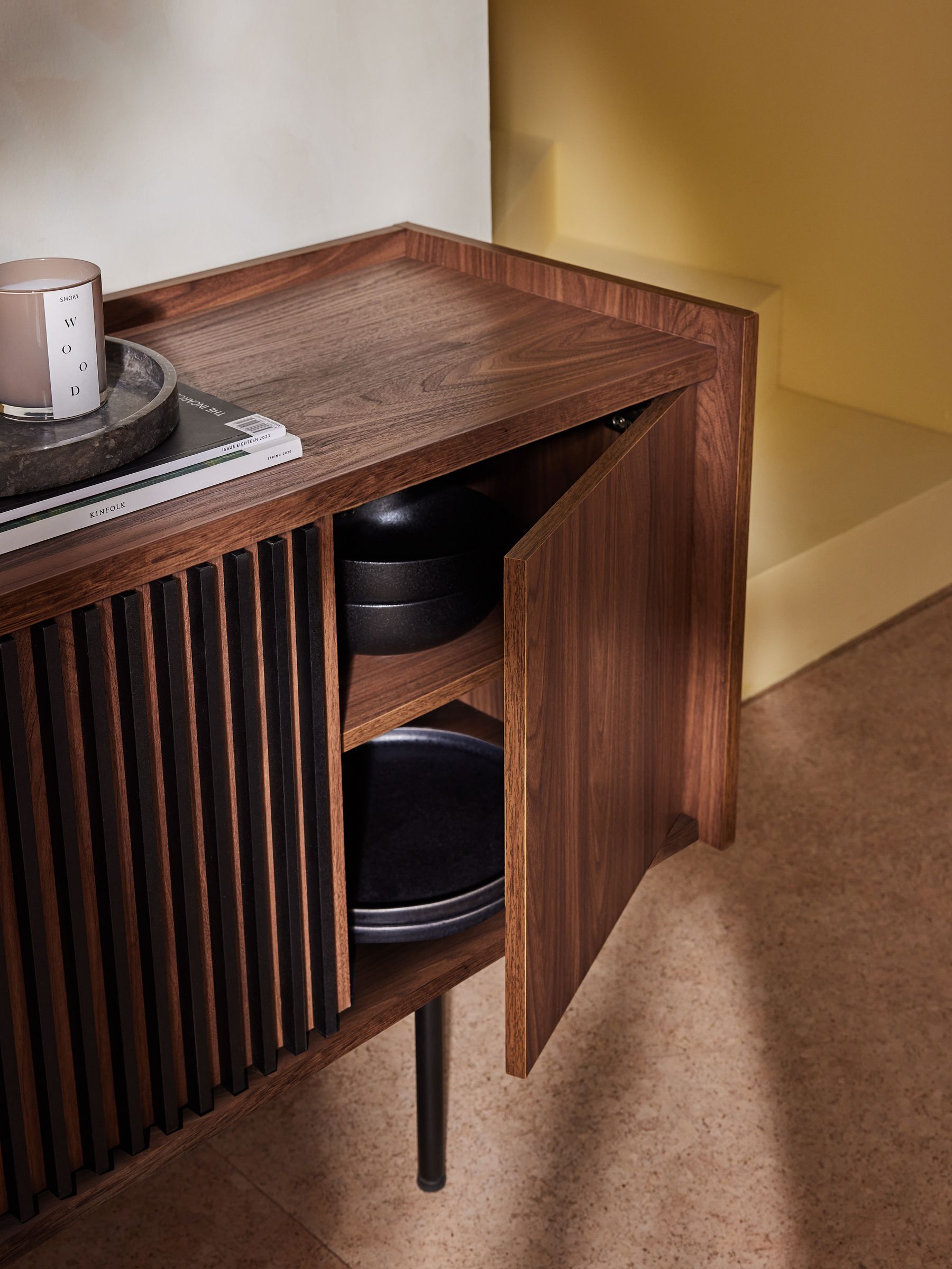 Blaze Large Sideboard in Dark Walnut Effect