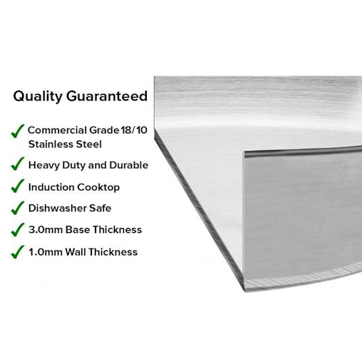 SOGA Stock Pot 21L 50L Top Grade Thick Stainless Steel Stockpot 18/10