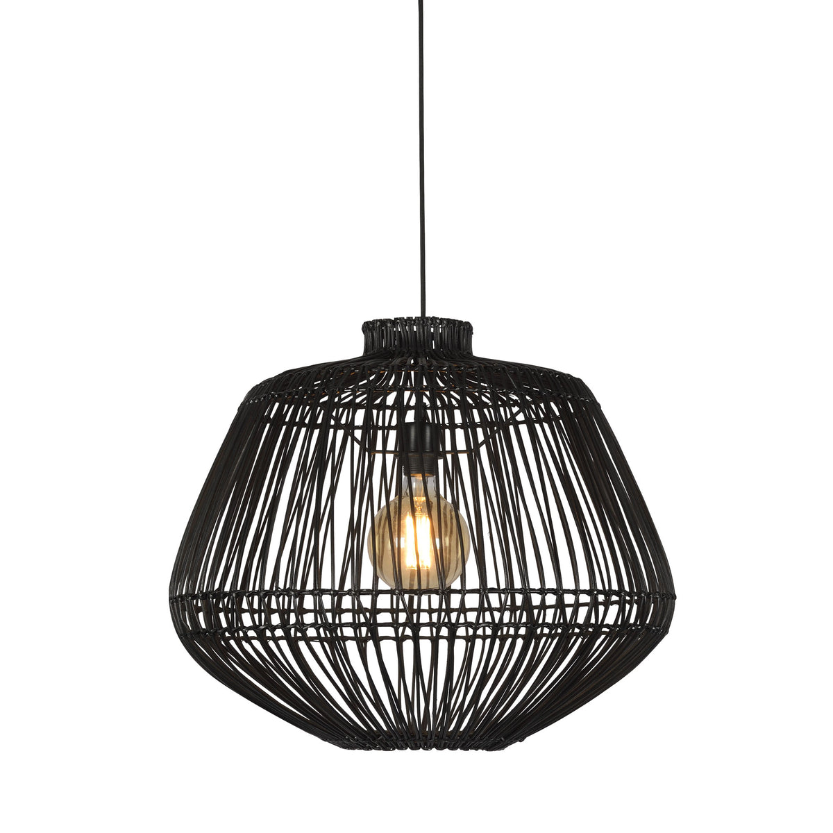 GOOD&MOJO hanglamp Madagascar - zwart - Ø60cm