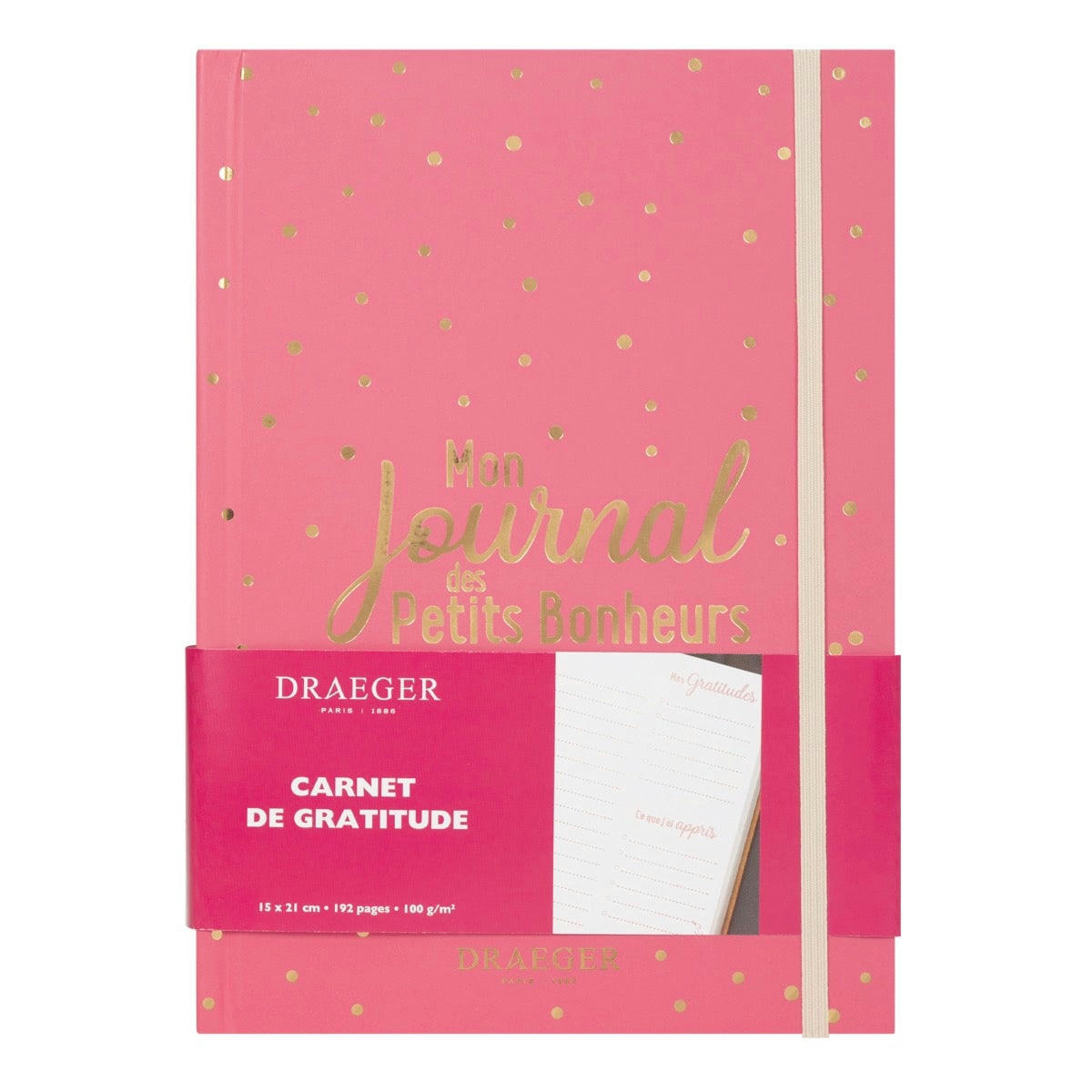 - Journal de gratitude mes petits bonheurs rose framboise
