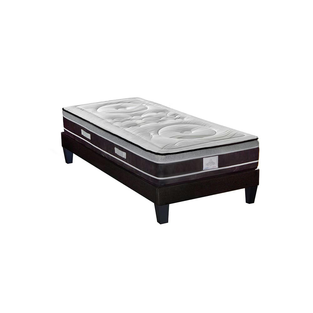 DIVIN - Ensemble  90x190  Matelas Ressorts + Sommier Bois