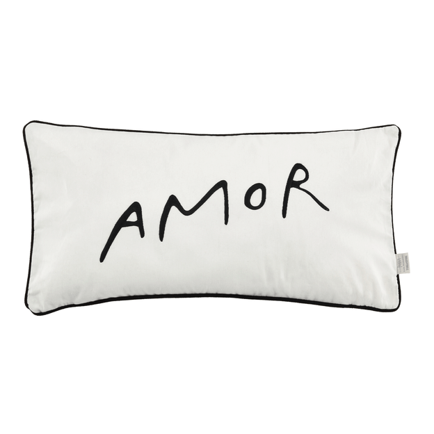 ALMOFADA AMOR LIVRE 60 CM X 30 CM MANUSCRITO