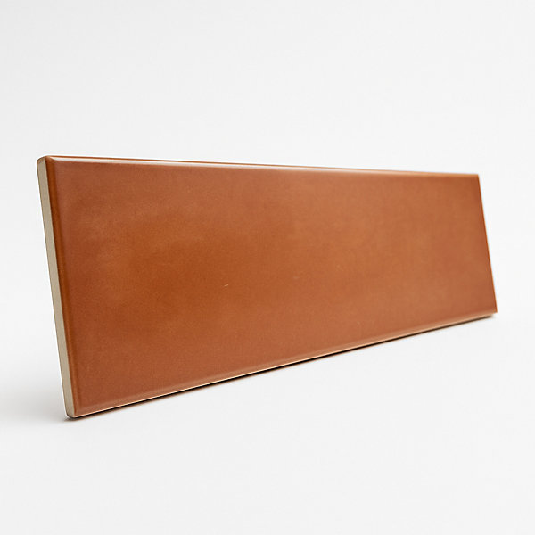 Faïence murale effet pierre terre cuite marron L.30 x l.7 cm, Minerra