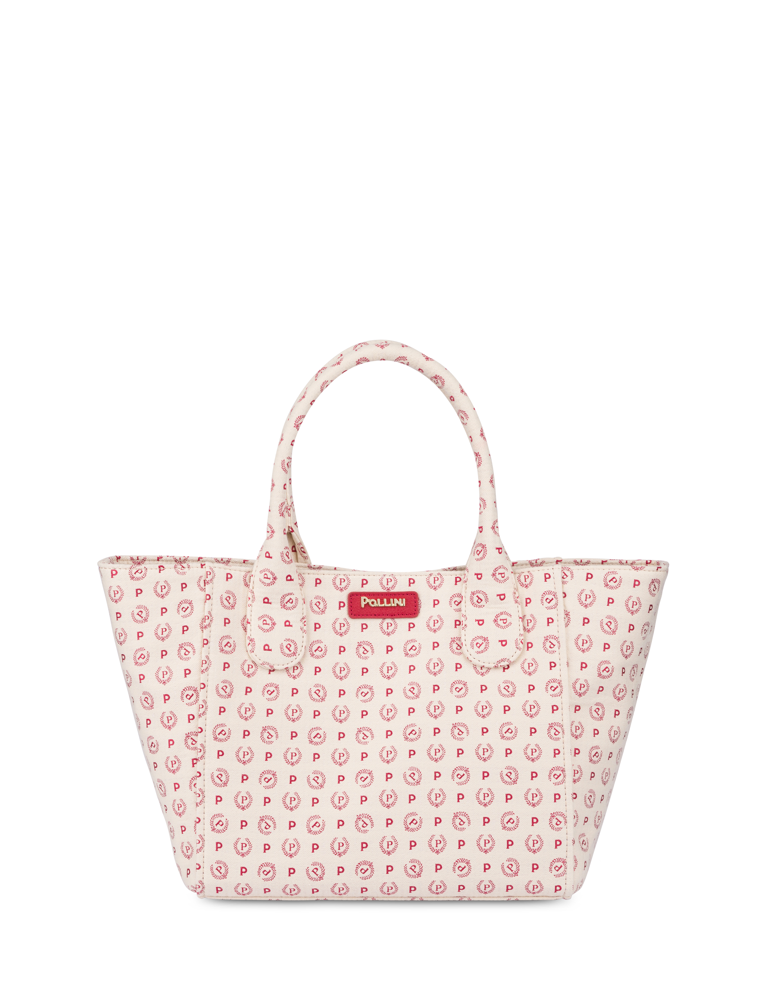 Borsa Tote Heritage Jacquard Small Avorio/rosso/rosso