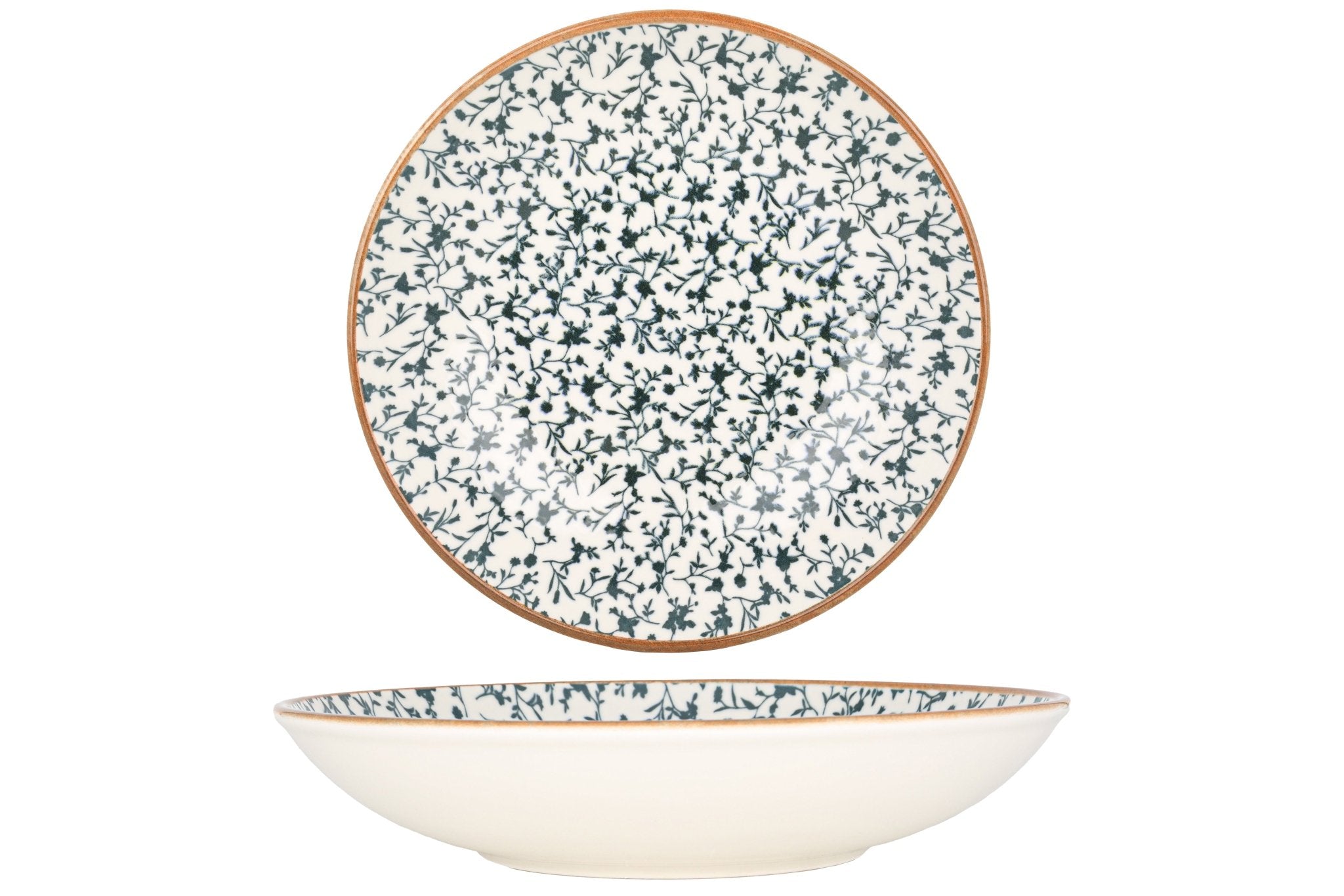 Bonna Diep bord - Calif - Porselein - 25 cm (1300cc) - set van 6