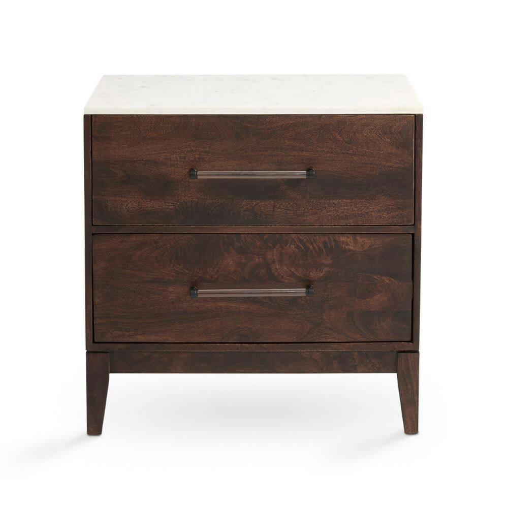 Home Gear Nightstand with Marble Top