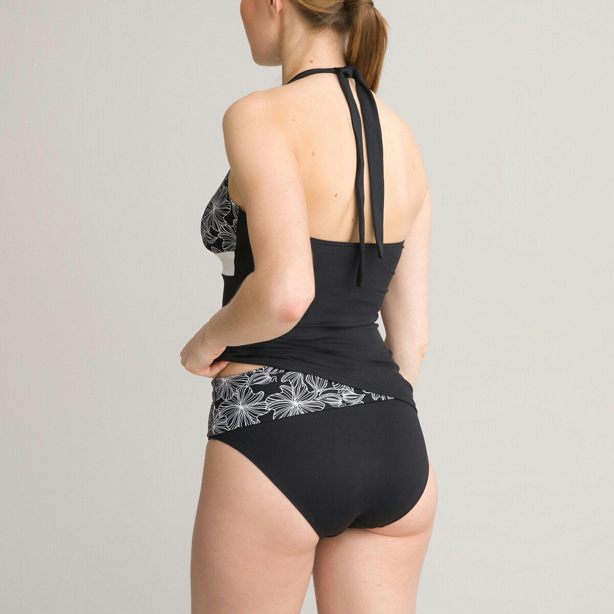 Haut de maillot de bain tankini, imprimé fleurs
