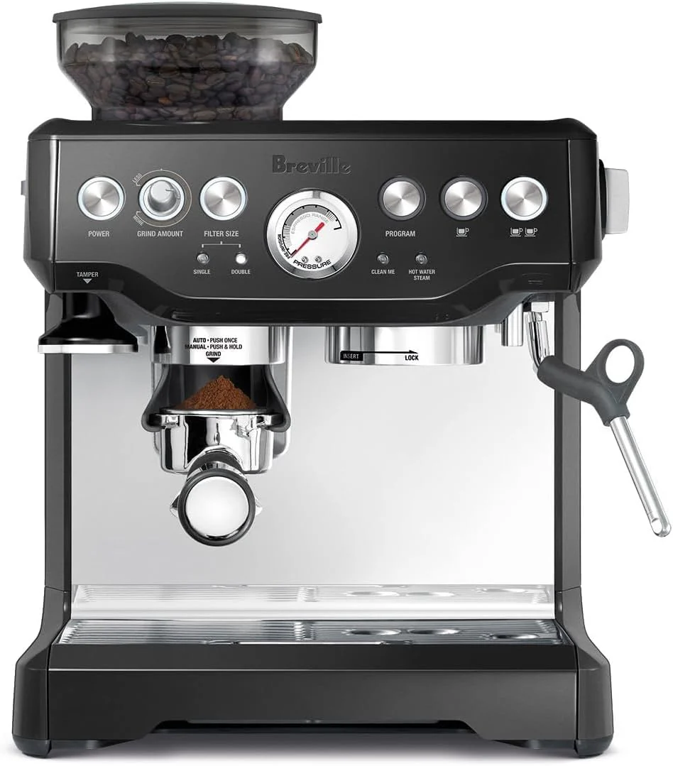 Express Espresso Machine, One Size, Brushed Stainless Steel(Black Sesame)