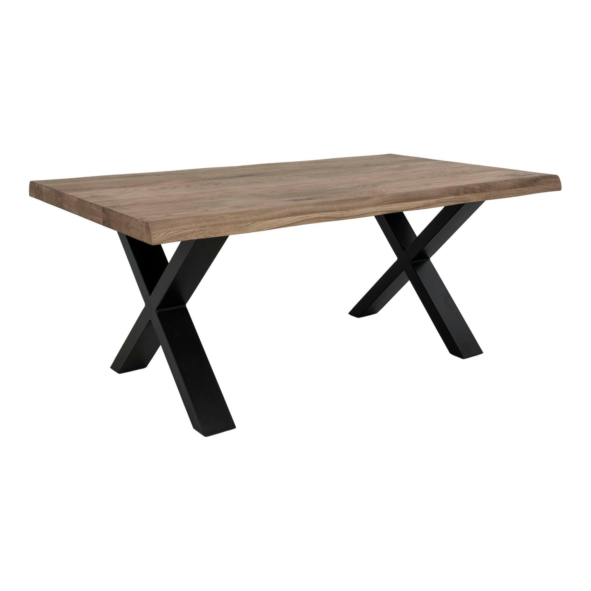 Table basse en bois de chêne brun avec bordures naturelles SAVONE
