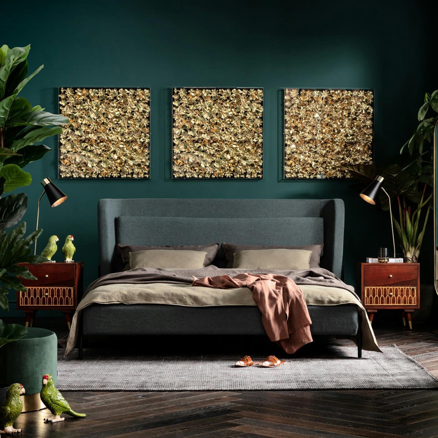 MUSKAT - Table de chevet 2 tiroirs en manguier massif