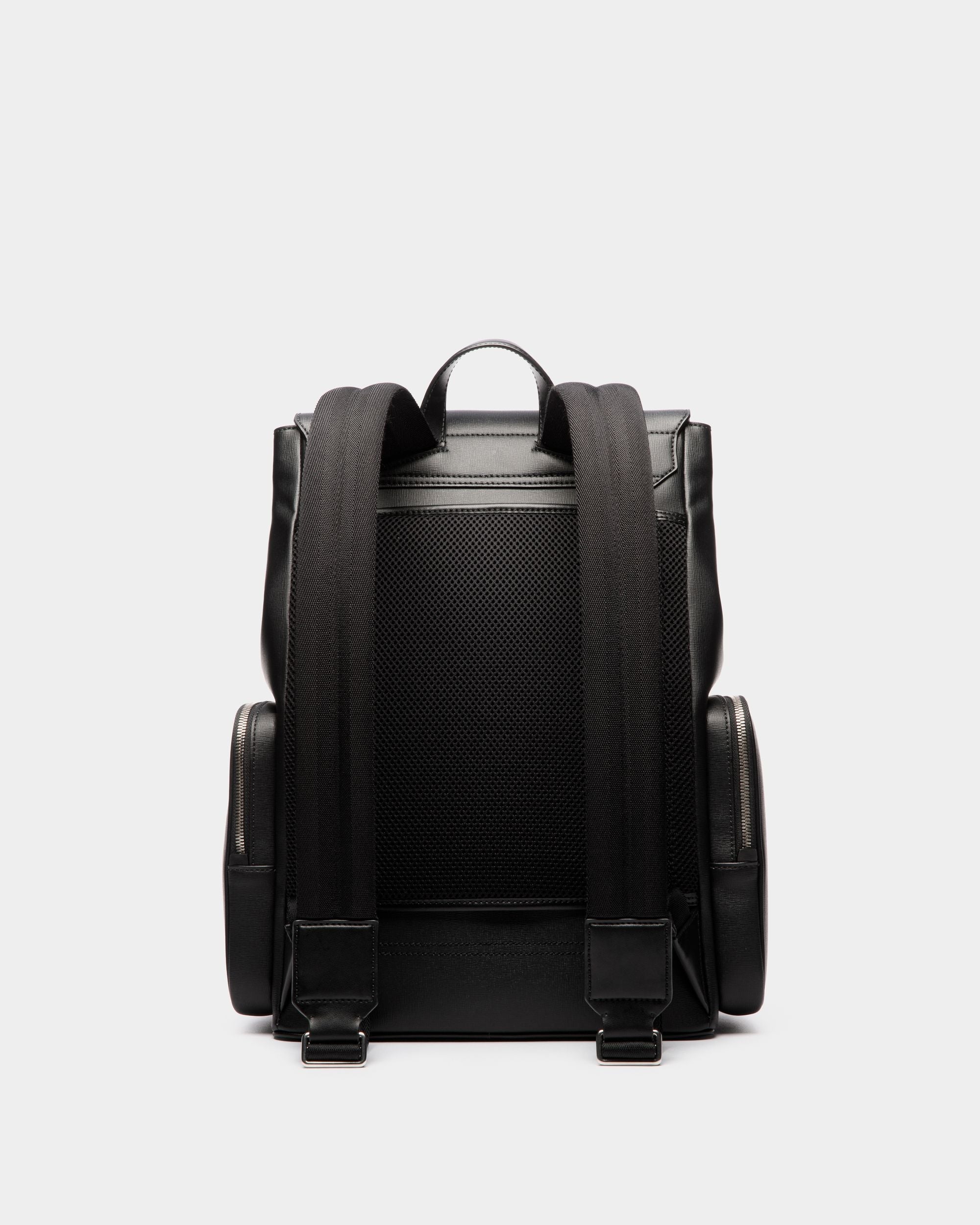 Mythos Rucksack Aus Recyceltem Leder In Schwarz