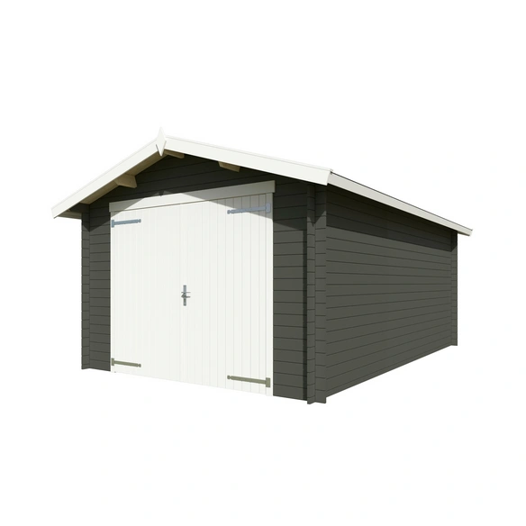 Blockgarage »Mauritius«, BxT: 382 x 560 cm (Außenmaß), Holz