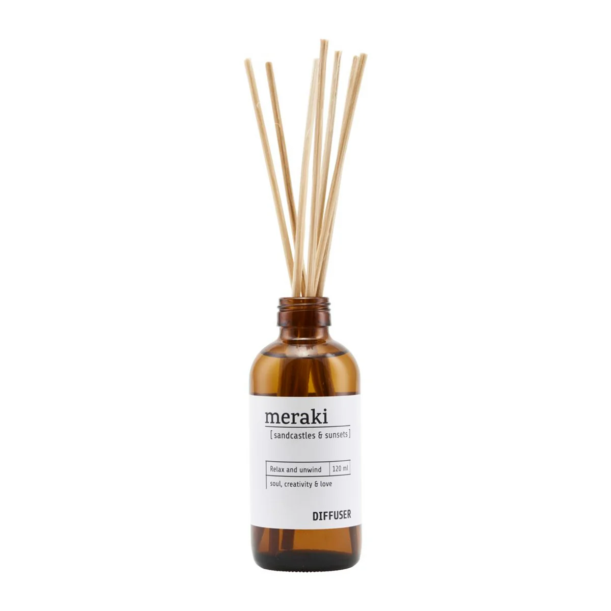 Meraki - Raumduft mit 7 Stäbchen, Sandcastles & Sunsets, 120 ml
