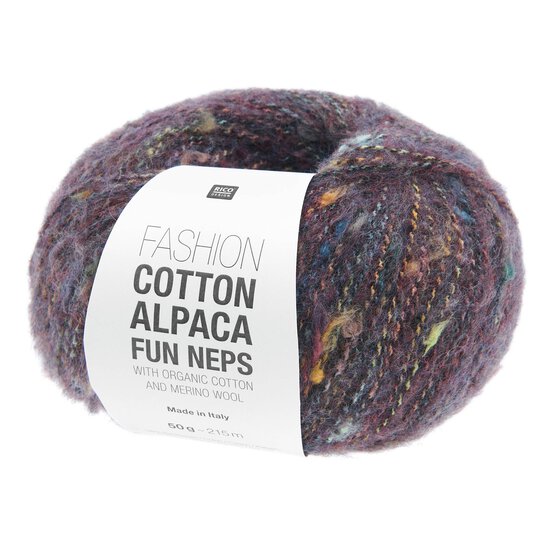 Rico Fashion Purple Cotton Alpaca Fun Neps 50g