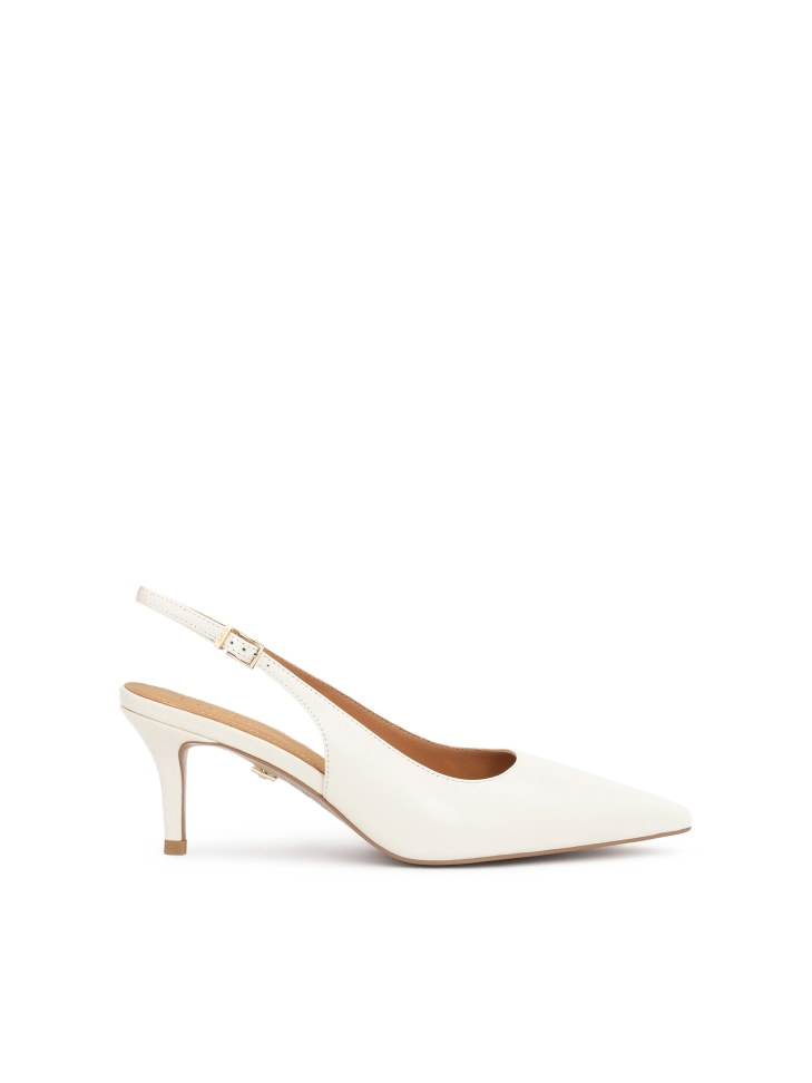 White pumps with open heel from Wedding Collection