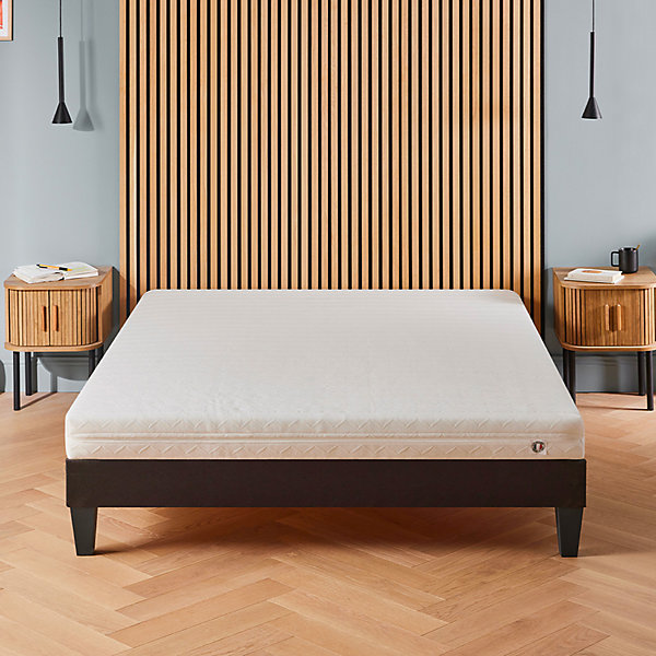 Ensemble Egio 180x200 cm Matelas Mousse   Sommier Bois
