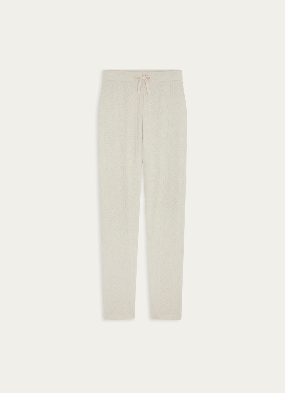 PANTALON EN MAILLE DOUCE MINDY ÉCRU