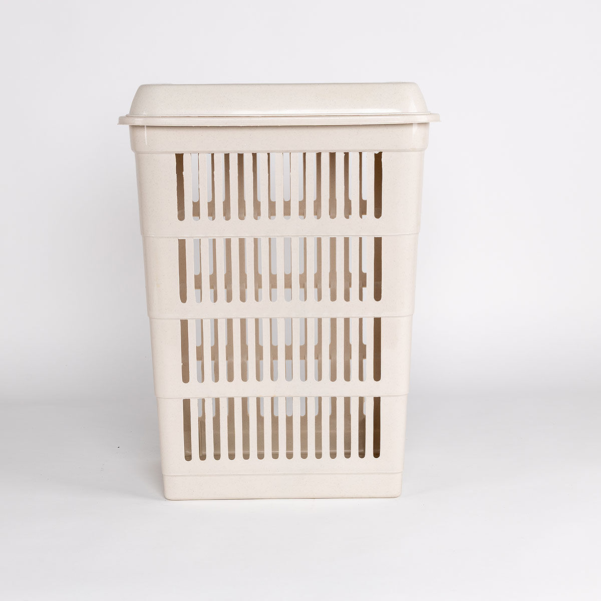 Cesto para roupa suja com tampa creme 40L