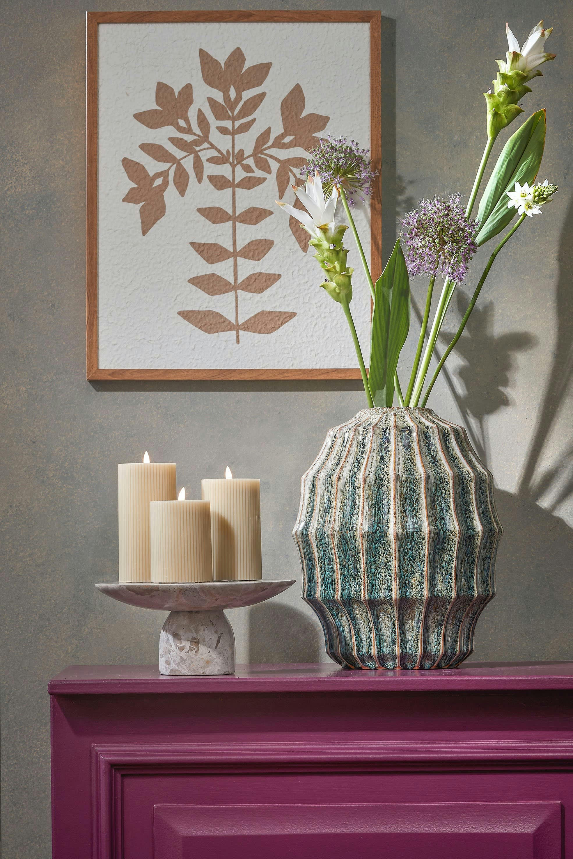 PIPPA - Vase en céramique vert H33