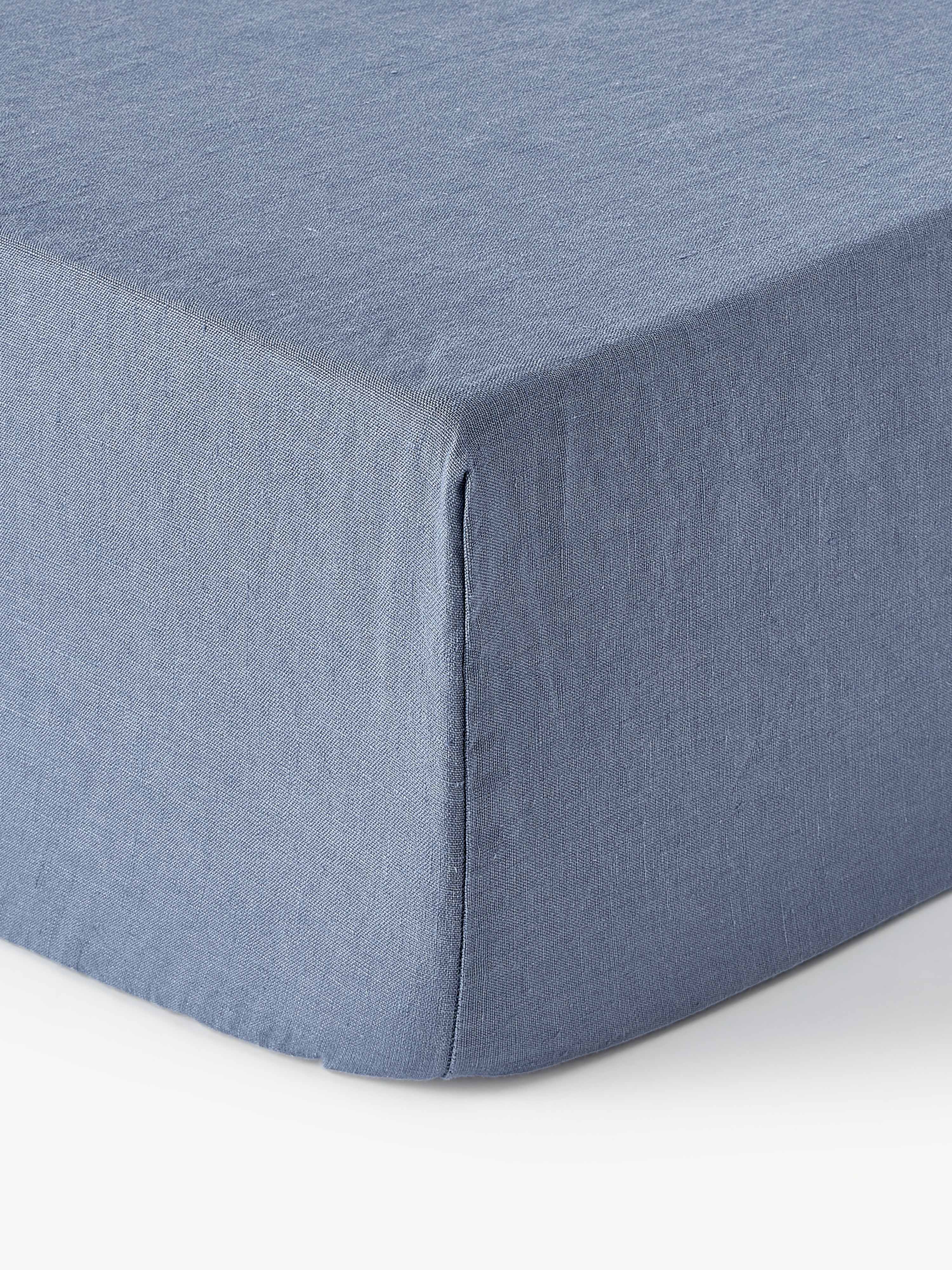 Boxspring-Spannbettlaken Airy, gewaschenes Leinen