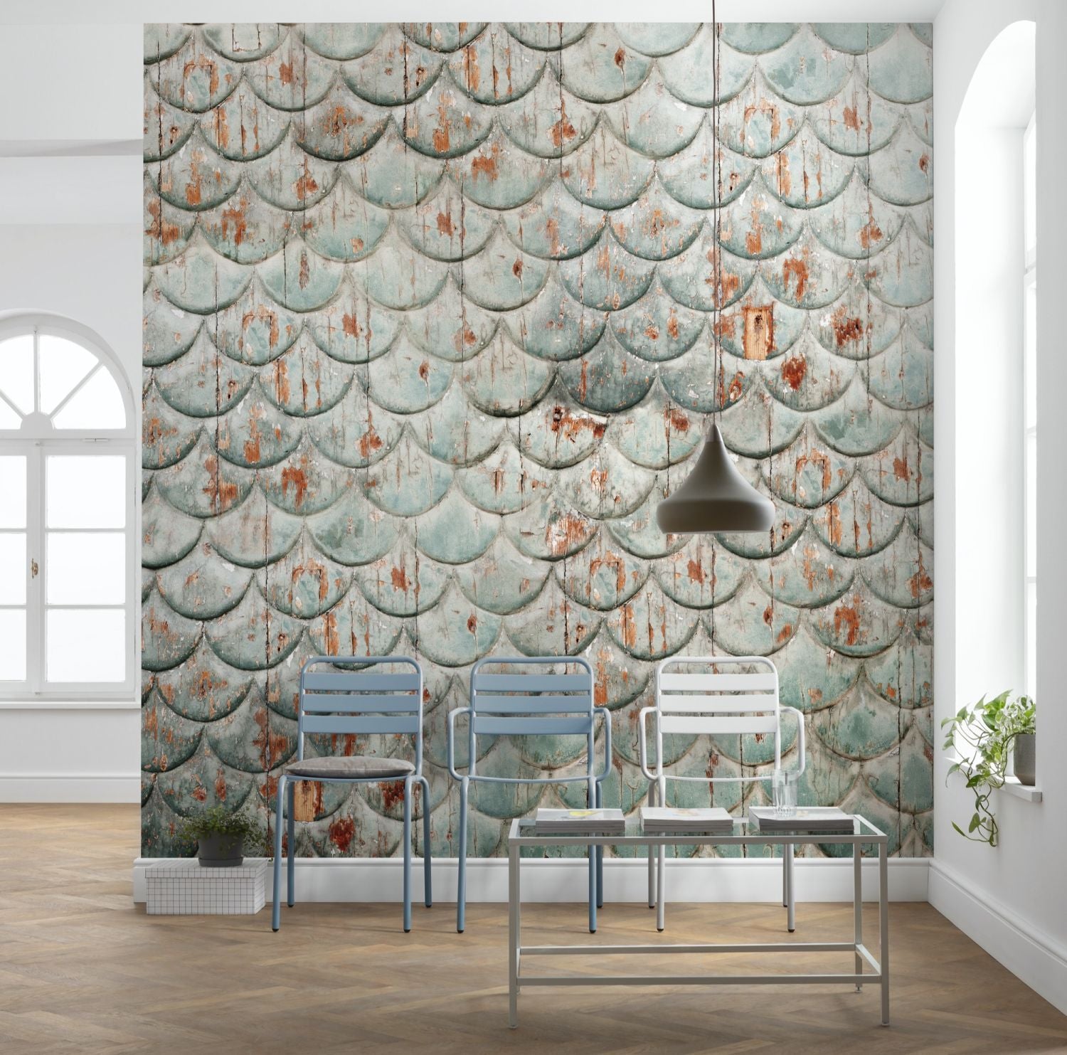 Sanders & Sanders fotobehang antiek blauw en oranje - 300 x 280 cm - 612014