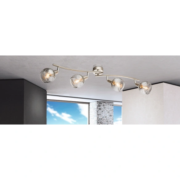 Strahler »ROMAN«, nickelfarben_matt, 4W
