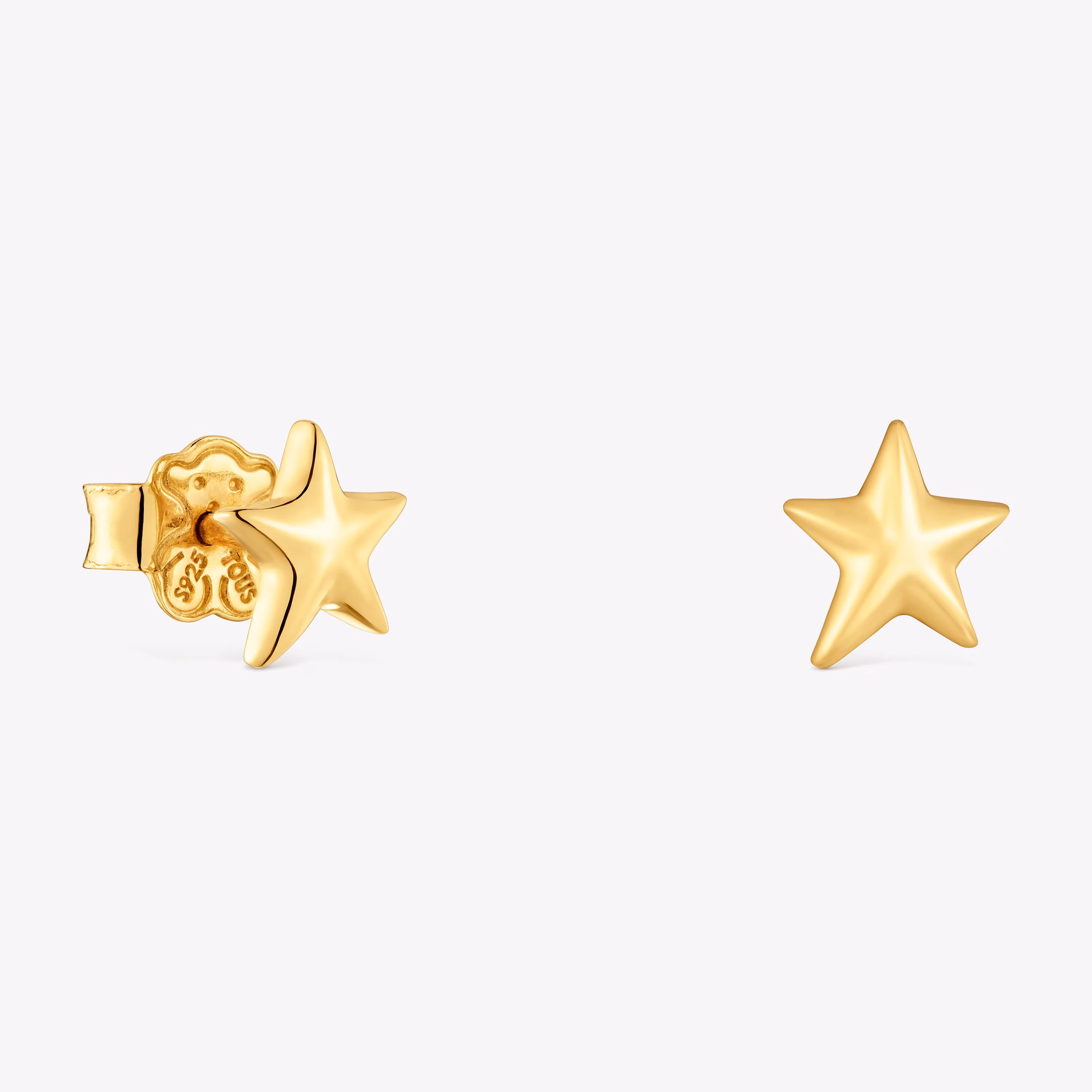 Pendientes estrella con baño de oro 18 kt sobre plata TOUS Motivos