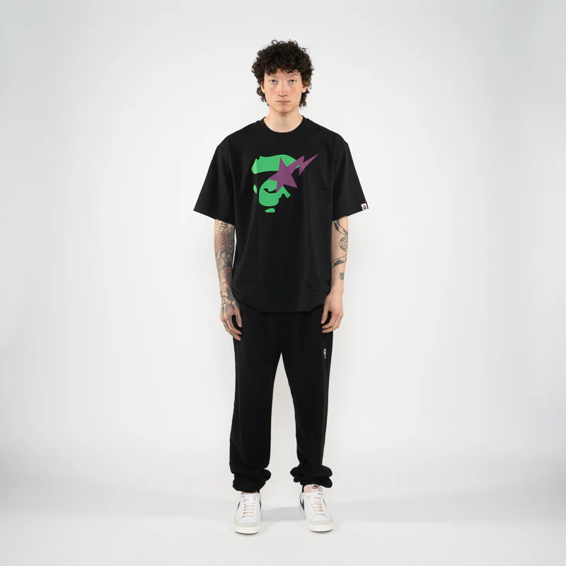 A Bathing Ape Sta Ape Face Tee - Black