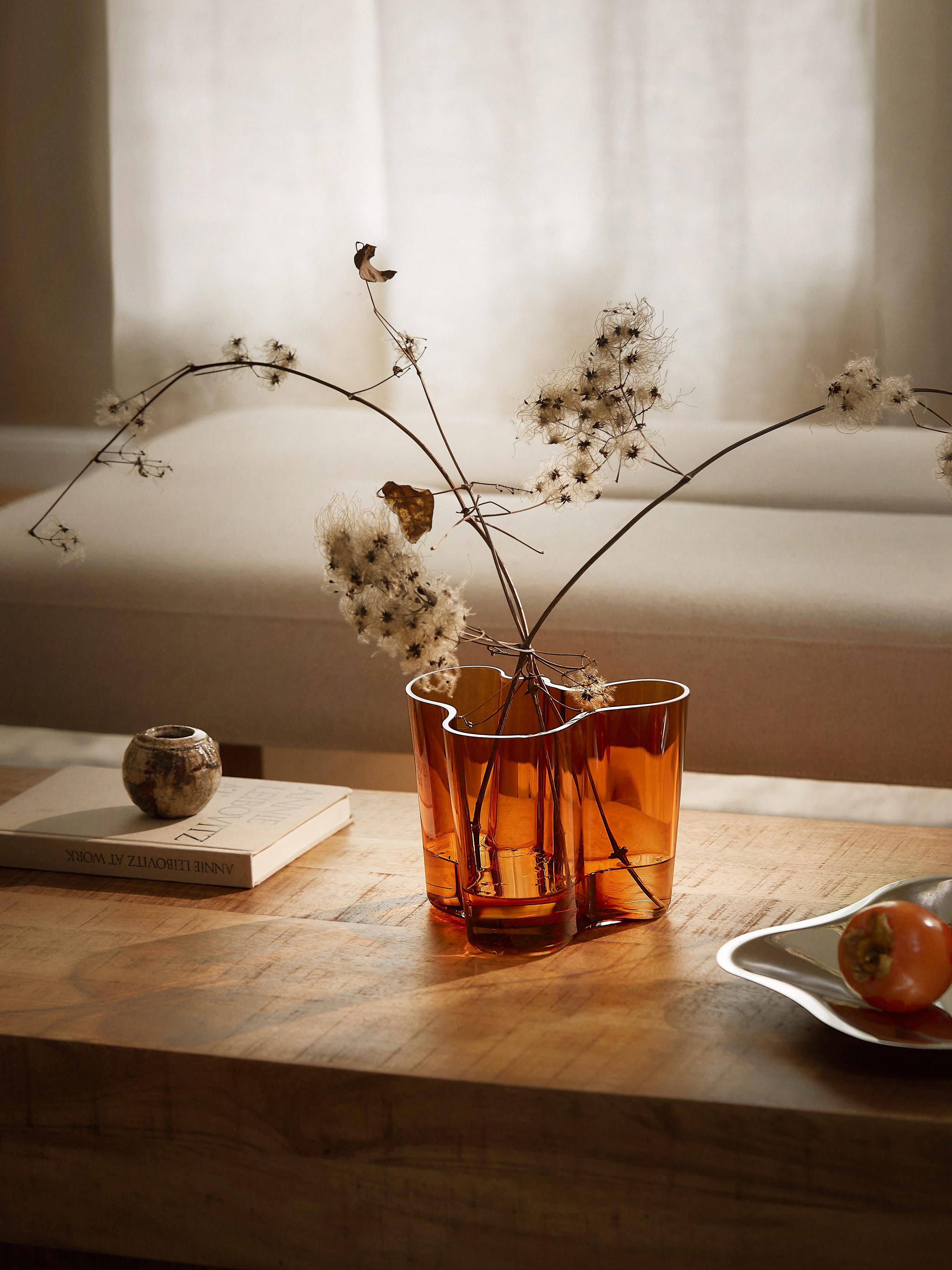 Mundgeblasene Vase Alvar Aalto, H 16 cm