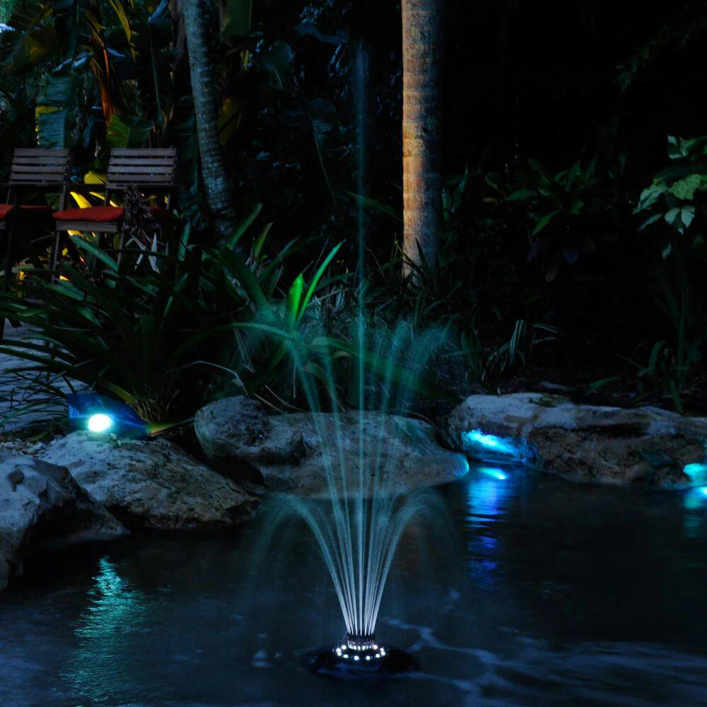 Pond Boss Floating Pond Fountain with Lights