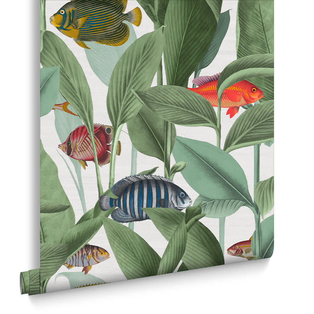 - papier peint aquarium vert 1005x52cm